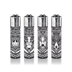 Clipper Feuerzeuge 4er Set: Tattoo Animals - 4er Set