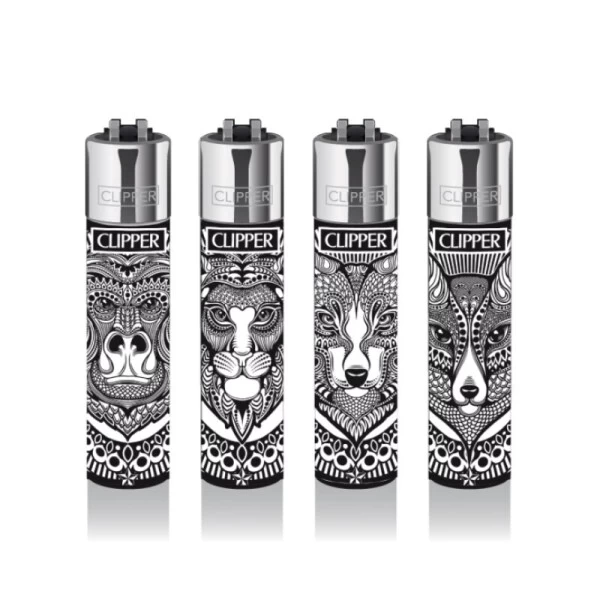 Clipper Feuerzeuge 4er Set: Tattoo Animals - 4er Set 3 Clipper Feuerzeuge 4er Set: Tattoo Animals - 4er Set