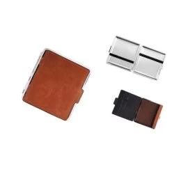 Zigarettenetui Braun Mit Kartenhalter Für 20 Stück