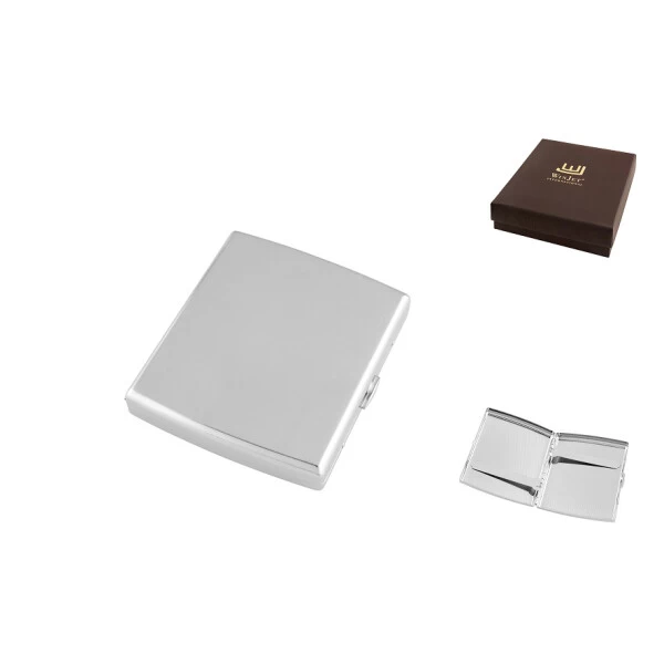 Zigarettenetui Chrom Gebürstet Für 18 Stück 3 Zigarettenetui Chrom Gebürstet Für 18 Stück