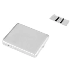 Zigarettenetui Metall Chrom Für 18 Stück