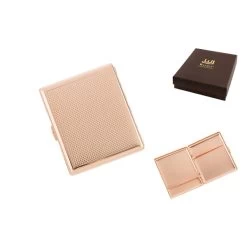 Zigarettenetui Metall Rosé-Gold Mit Rauten Für 18 Stück