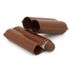 Zigarrenetui Braun 2er, Leder, 13cm, Ring 53 5 Zigarrenetui Braun 2er, Leder, 13cm, Ring 53 -Vape Verkauf zigarren etui 2 stueck leder braun2