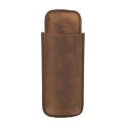 Zigarrenetui 2er Büffelleder Antikbraun, 17cm, Ring 50