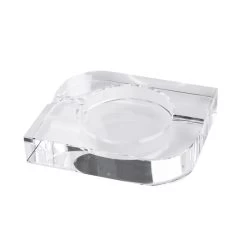 Zigarrenaschenbecher Kristall 2 Ablagen, 20x 17x 3,8cm