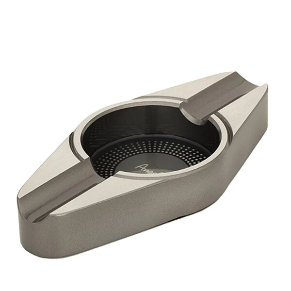 Zigarrenascher 2er Alu, Grau, 19,5x9x2,5cm 3 Zigarrenascher 2er Alu, Grau, 19,5x9x2,5cm