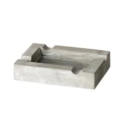 Zigarrenascher 4 Ablagen, Beton, Grau, 15,6x11,7x3,2cm