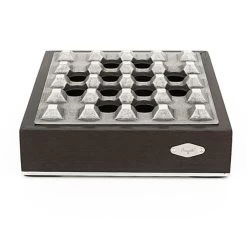 Zigarrenascher Metall, Holz, 4er, 18x18x5cm