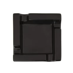 Zigarrenascher Keramik 4 Ablagen, Schwarz Matt 18x18x5cm -Vape Verkauf zigarrenaschenbecher 4er eckig schwarz2