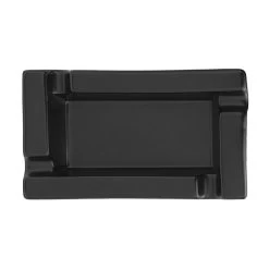 Zigarrenascher Keramik 4 Ablagen, Schwarz Matt 23,5x15,5x5,3cm -Vape Verkauf zigarrenaschenbecher 4er eckig schwarz 13