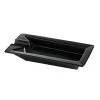 Zigarrenascher Keramik 1 Ablagen, Schwarz Matt 22,5x10,5x2,5cm -Vape Verkauf zigarrenascher keramik schwarz 1 ablage matt