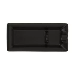 Zigarrenascher Keramik 1 Ablagen, Schwarz Matt 17x7,3x1,5cm -Vape Verkauf zigarrenascher keramik schwarz 1 ablage matt eckig3