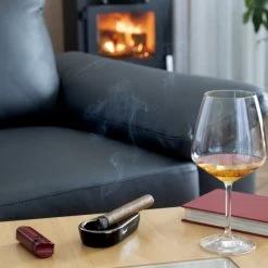 Zigarrenaschenbecher Keramik Schwarz, 1 Ablage -Vape Verkauf zigarrenascher keramik schwarz 1 ablage4