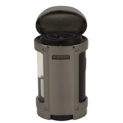 Zigarren Feuerzeug Quadro 4xJet Gun Metall, H. 8,5cm, B. 3cm -Vape Verkauf zigarrenfeuerzeug 4flammen metall4