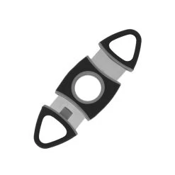 Zigarrenschneider Abschneider Gummiert Schwarz, 2 Klingen, Ring 50 -Vape Verkauf zigarrenschneider 2klingen gummiert3