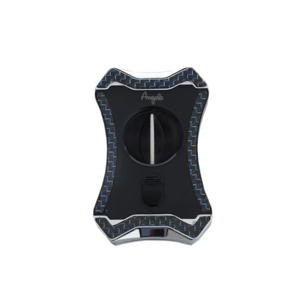 Zigarrenschneider Abschneider V-Cut Schwarz/Carbon Blau, Ring 54 4 Zigarrenschneider Abschneider V-Cut Schwarz/Carbon Blau, Ring 54 – Bild 2