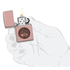 Zippo Rose Gold Emblem Tree Of Life