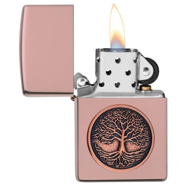 Zippo Rose Gold Emblem Tree Of Life 4 Zippo Rose Gold Emblem Tree Of Life – Bild 2