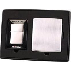 ZIPPO Geschenkset Mit Zigarettenetui Chrom Gebürstet -Vape Verkauf zippo geschenkset mit zigarettenetui chrom gebuerstet5
