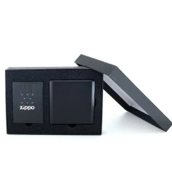 ZIPPO Geschenkset Mit Zigarettenetui Schwarz Matt
