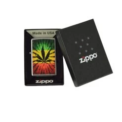 Zippo Rastafari Leaf Design